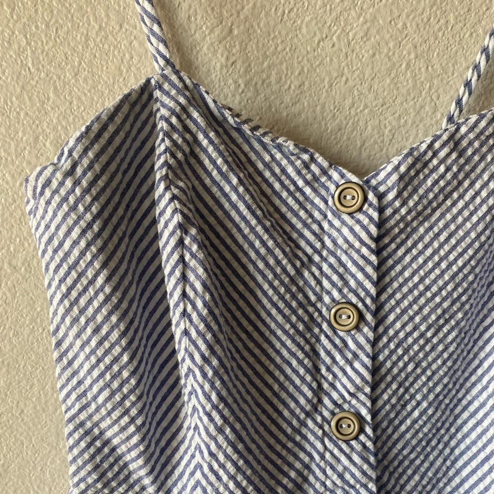 Small, stripped spaghetti strap blouse